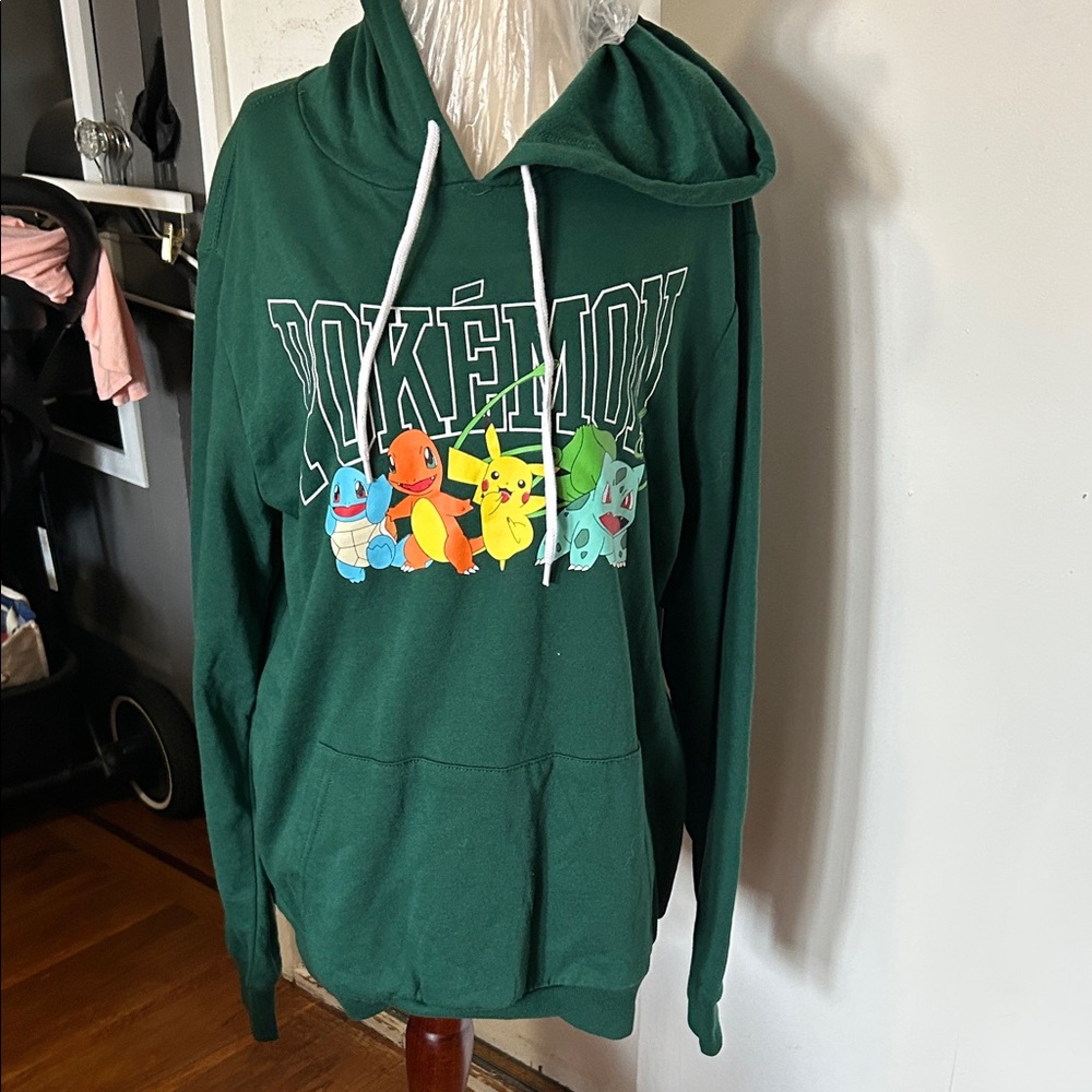 Hybrid Apparel men Green Pullover Hoodie with Tag size medium